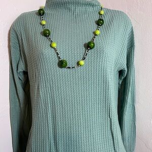 New Sunday in Brooklyn Waffle knit Green mint. Size XS